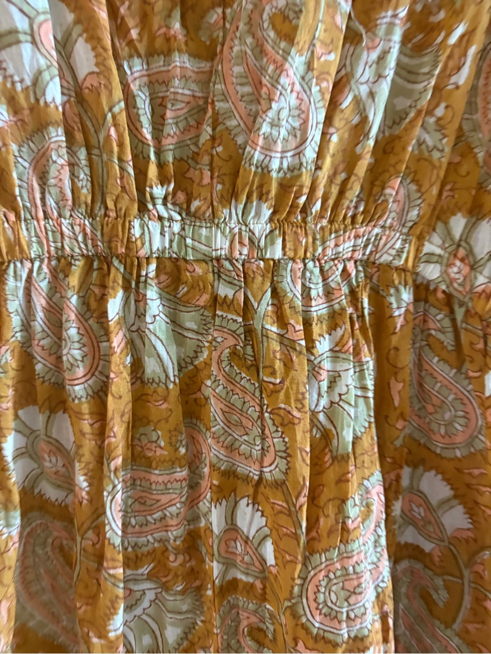 NWT world market Casual Floral V-Neck Jumpsuit in Mustard - Picture 6 of 9
